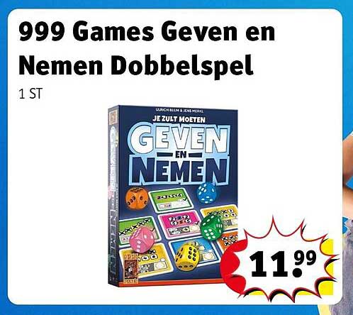 999 Games Geven en Nemen Dobbelspel