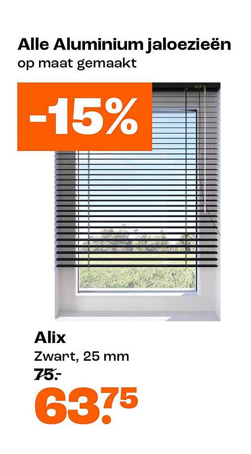 Alle Aluminium jaloezieën op maat gemaakt -15%