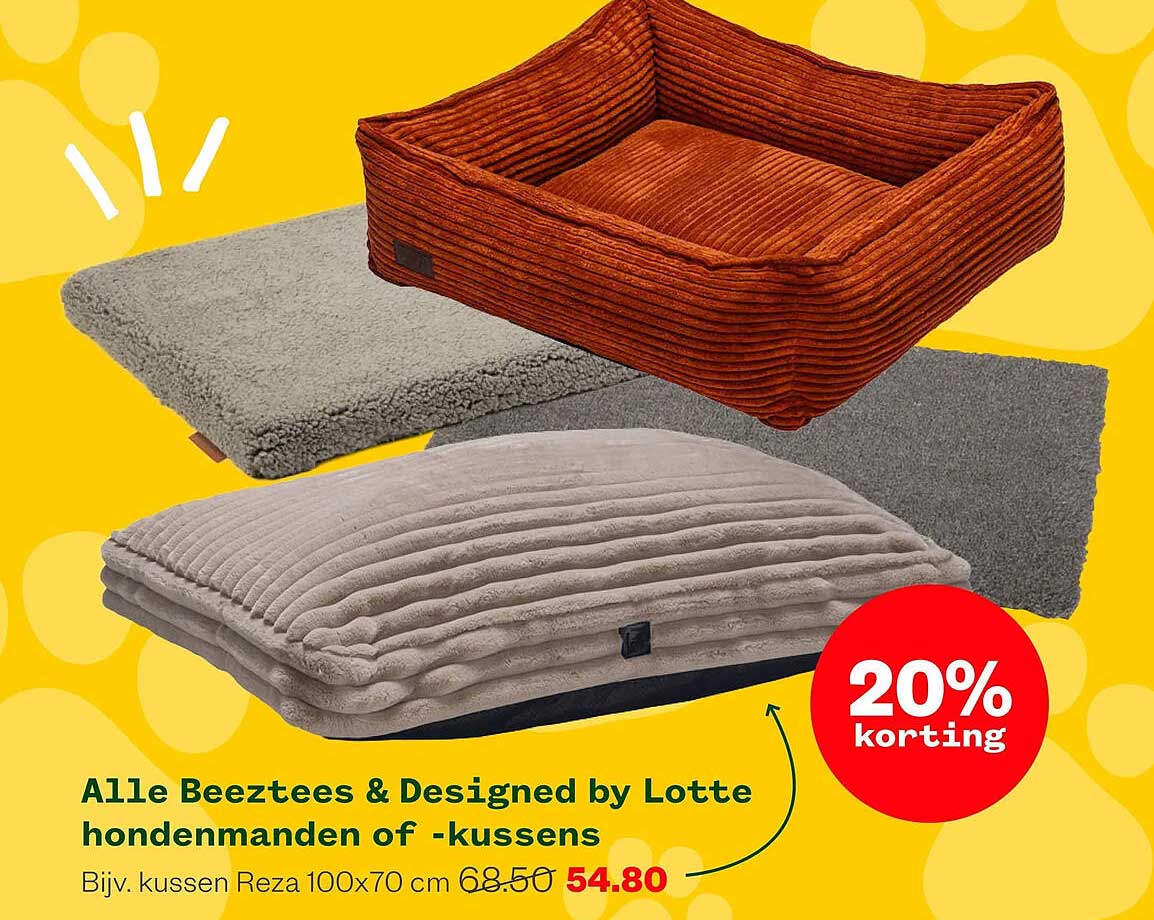 Alle Beeztees & Designed by Lotte hondenmanden of -kussens