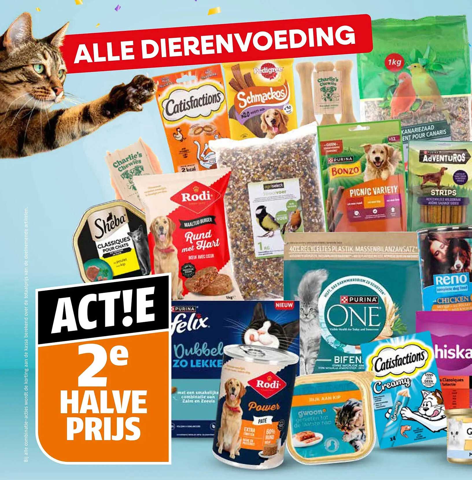ALLE DIERENVOEDING ACT! 2e HALVE PRIJS