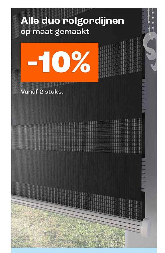 Alle duo rolgordijnen op maat gemaakt -10% vanaf 2 stuks