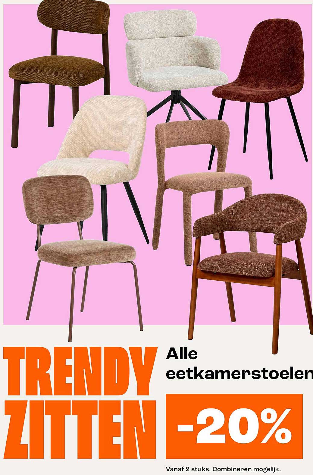 Alle eetkamerstoelen -20%