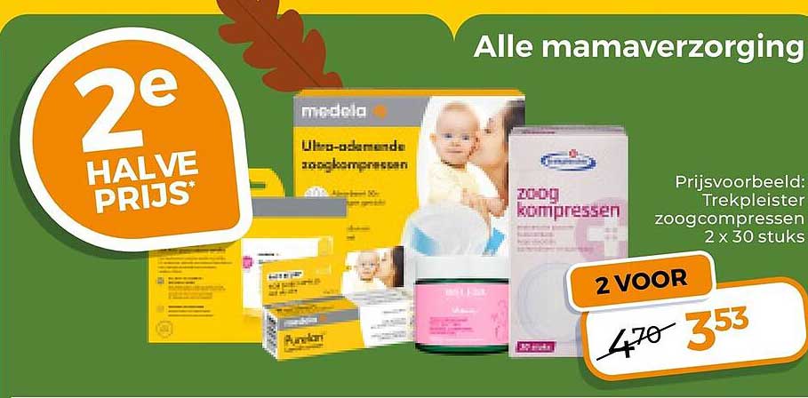 Alle mamaverzorging 2e halve prijs