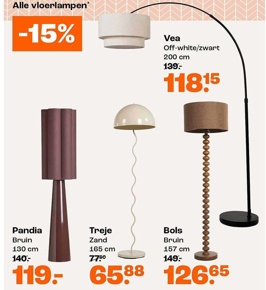 Alle vloerlampen* -15%
