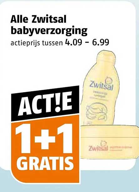 Alle Zwitsal babyverzorging 1+1 GRATIS