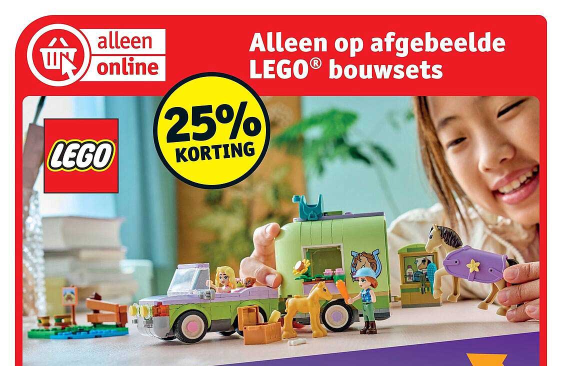 Alleen op afgebeelde LEGO® bouwsets 25% korting