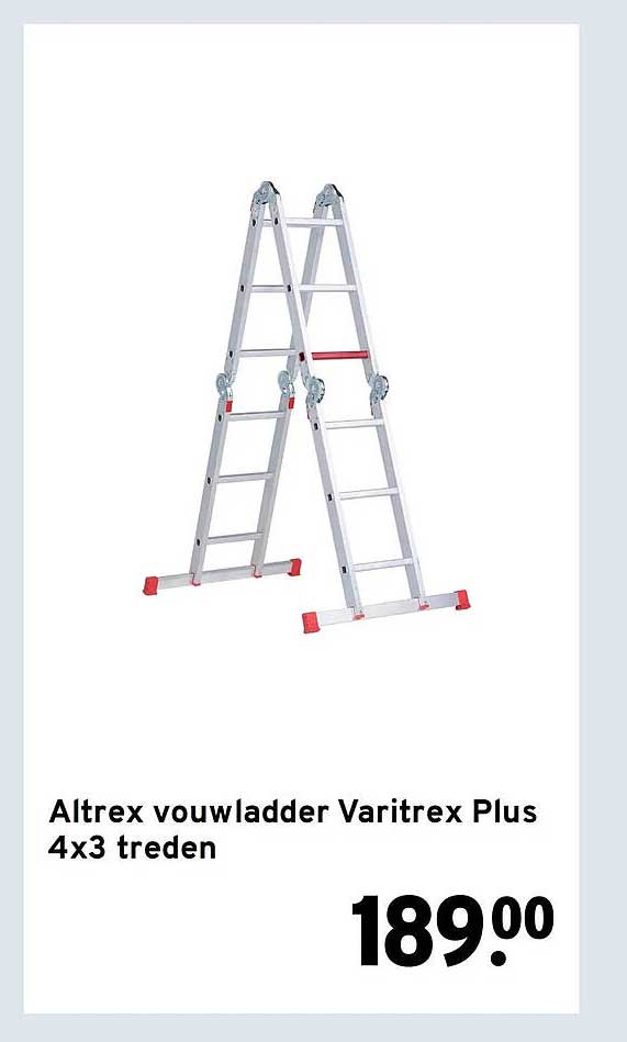 Altrex vouladder Varitrex Plus 4x3 treden