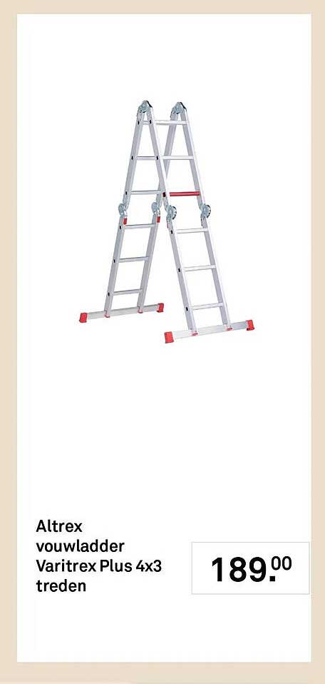 Altrex vouwladder Varitrex Plus 4x3 treden