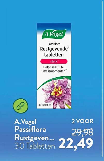 A.Vogel Passiflora Rustgeven... 30 Tabletten 2 VOOR