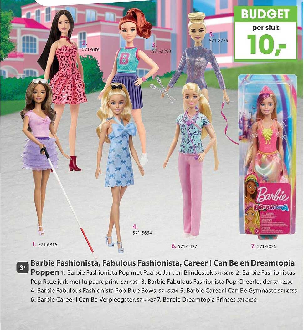 Barbie Fashionista, Fabulous Fashionista, Career I Can Be en Dreamtopia Poppen