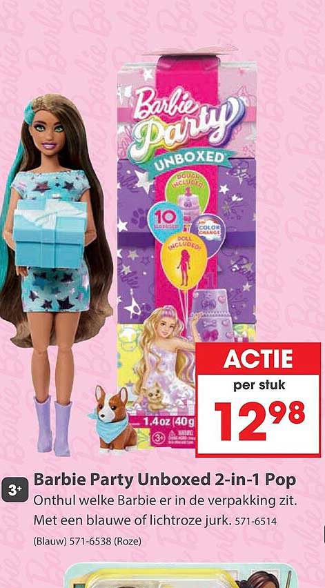 Barbie Party Unboxed 2-in-1 Pop