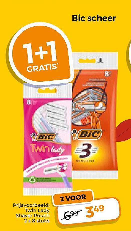 Bic scheer 1+1 GRATIS*