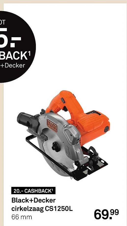 Black+Decker cirkelzaag CS1250L 66 mm