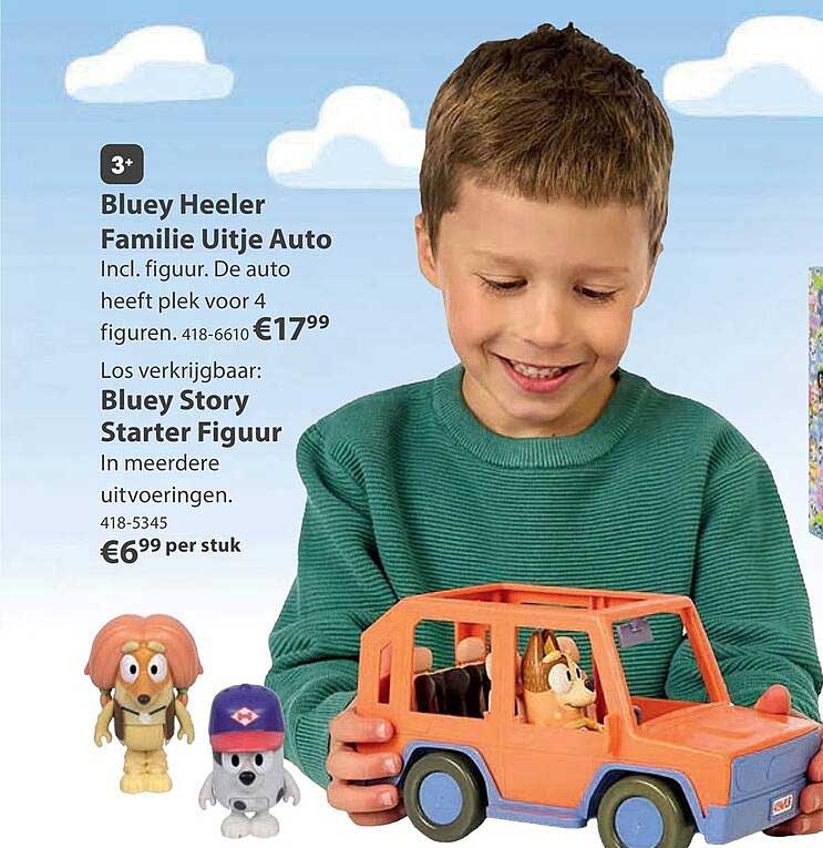 Bluey Heeler Familie Uitje Auto