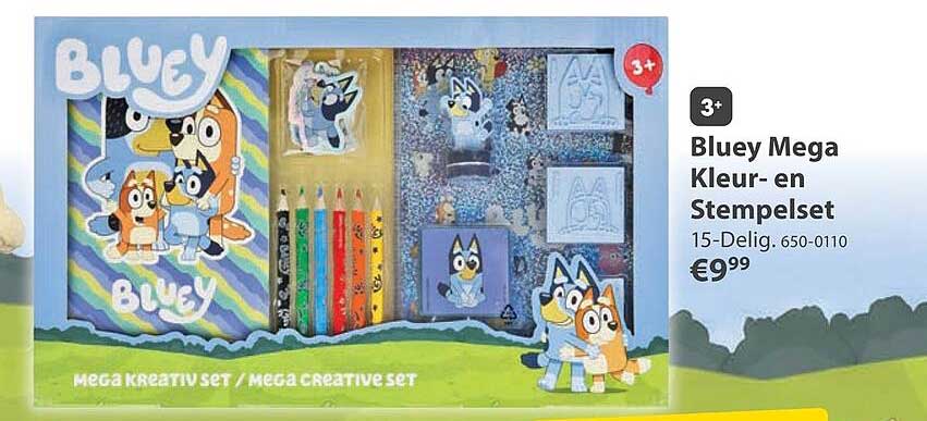 Bluey Mega Kleur- en Stempelset