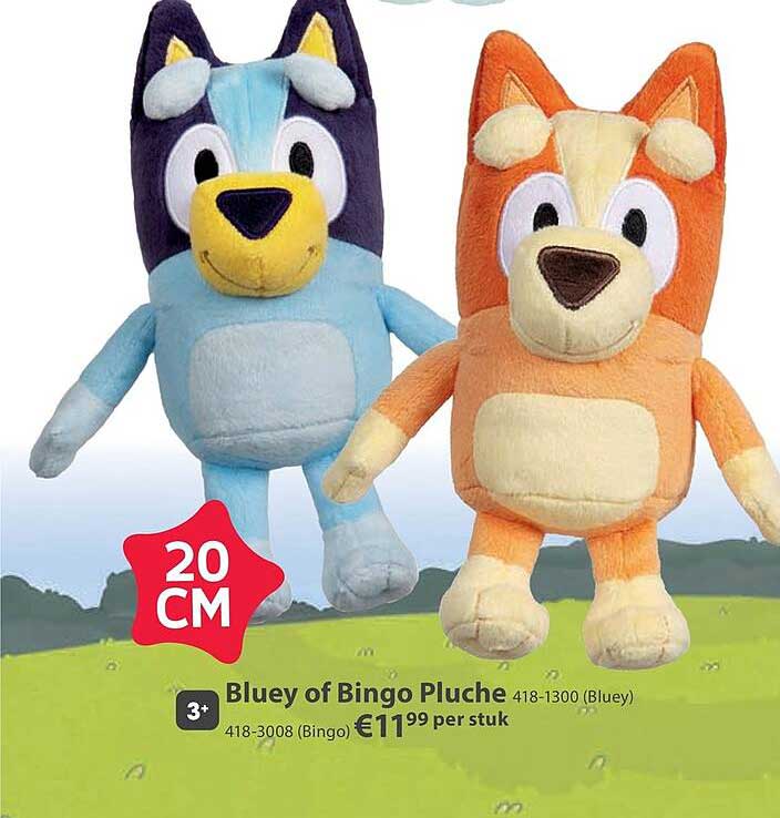 Bluey of Bingo Pluche
