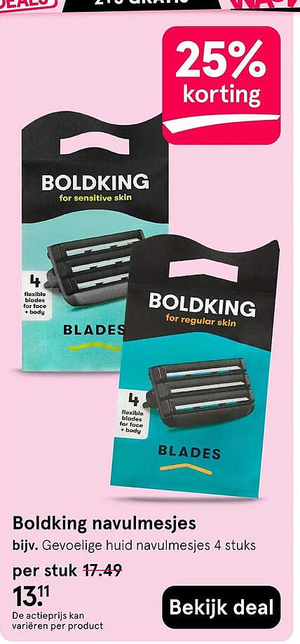 Boldking navulmesjes 25% korting