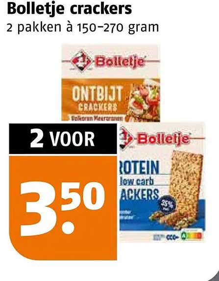 Bolletje crackers 2 pakken à 150-270 gram 2 voor 3,50