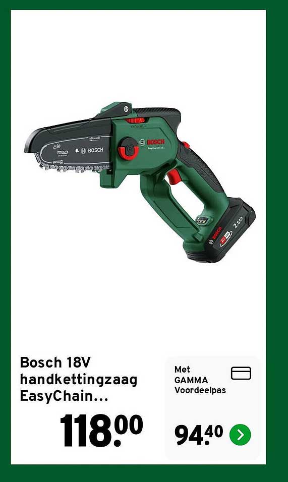 Bosch 18V handkettingzaag EasyChain...