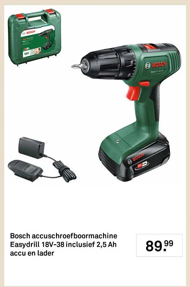 Bosch accuschroefboormachine Easydrill 18V-38 inclusief 2,5 Ah accu en lader