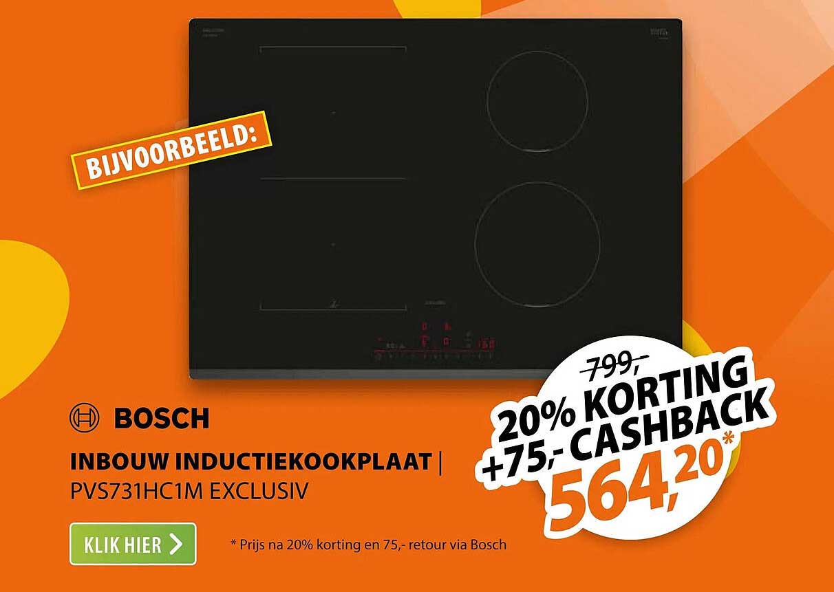BOSCH INBOUW INDUCTIEKOOKPLAAT | PVS731HC1M EXCLUSIV
