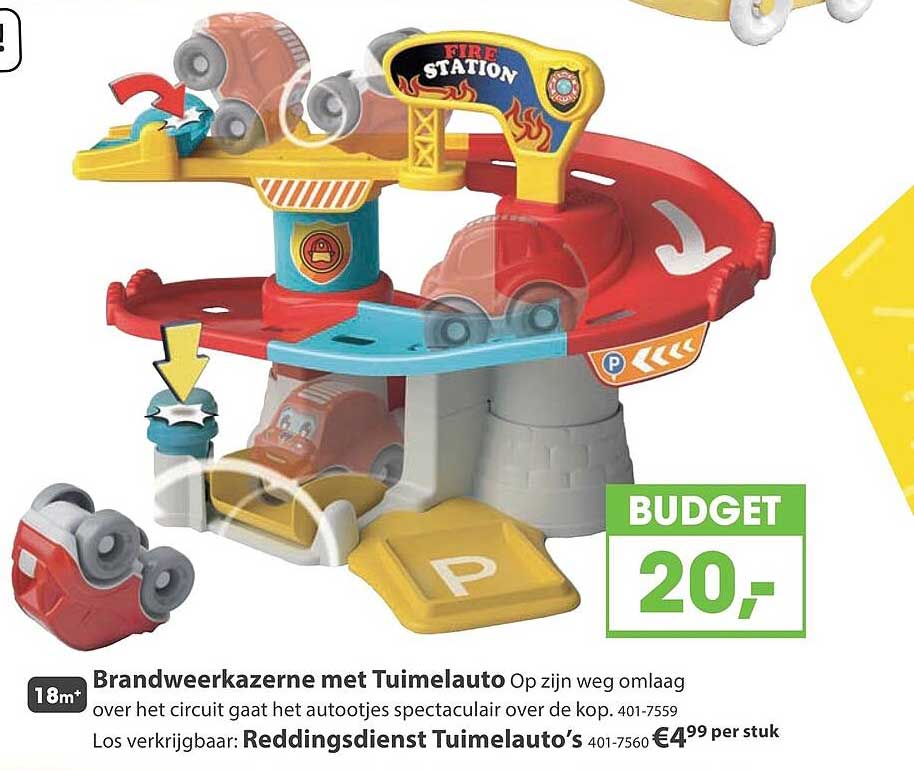 Brandweerkazerne met Tuimelauto