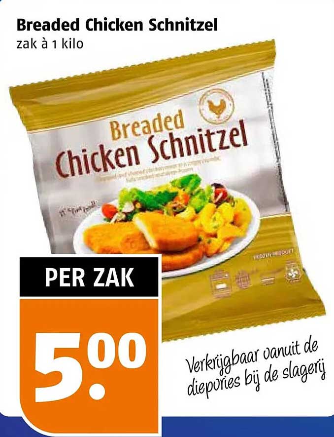 Breaded Chicken Schnitzel zak à 1 kilo