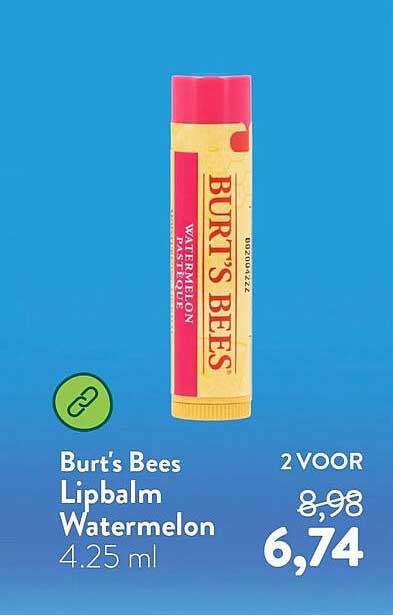 Burt’s Bees Lipbalm Watermelon 2 VOOR