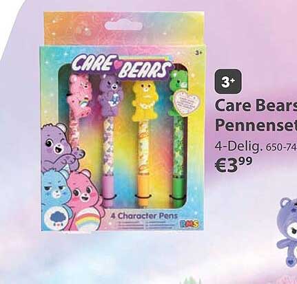 Care Bears Pennenset 4-Delig
