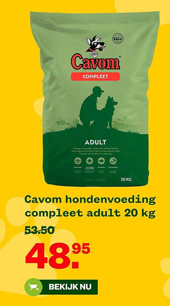 Cavom hondenvoeding compleet adult 20 kg