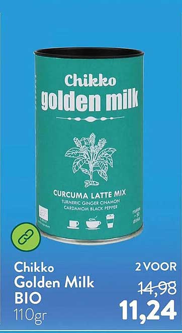 Chikko Golden Milk BIO 110gr 2 VOOR