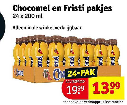 Chocomel en Fristi pakjes 24 x 200 ml