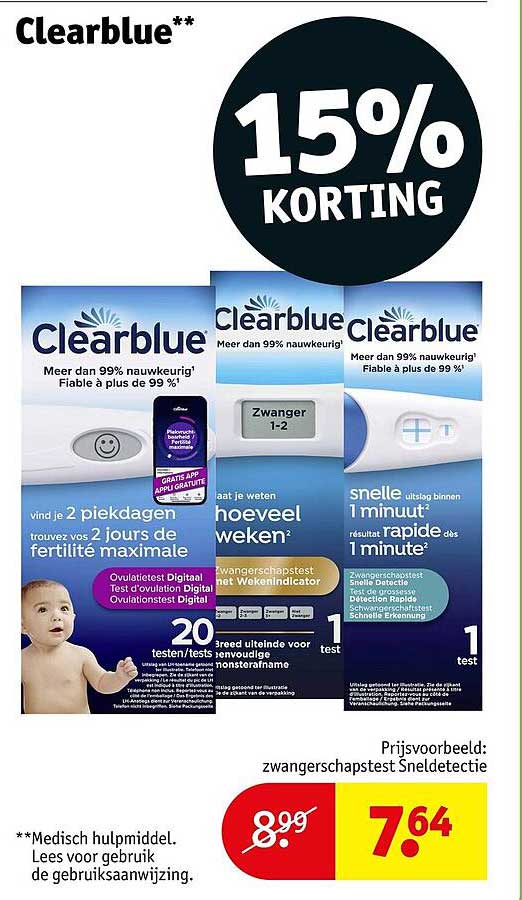 Clearblue 15% KORTING