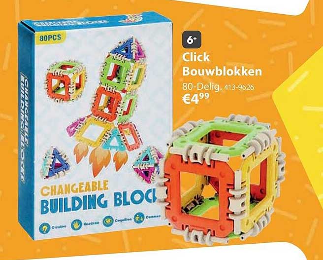 Click Bouwblokken 80-Delig