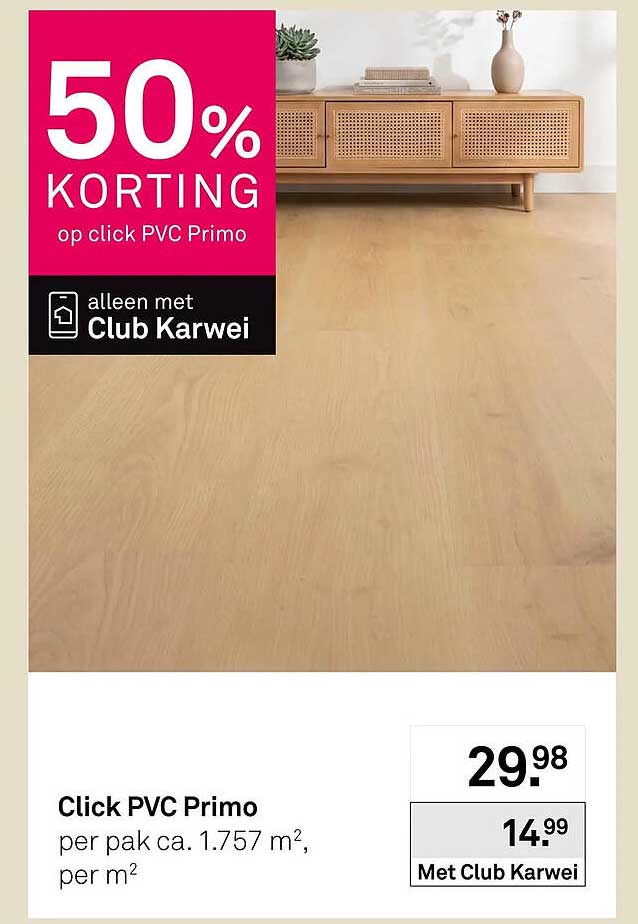 Click PVC Primo 50% KORTING
