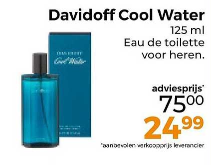 Davidoff Cool Water 125 ml Eau de toilette voor heren.