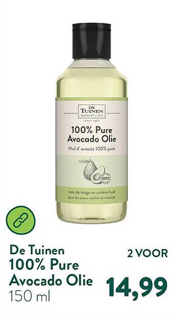 De Tuinen 100% Pure Avocado Olie 150 ml 2 VOOR