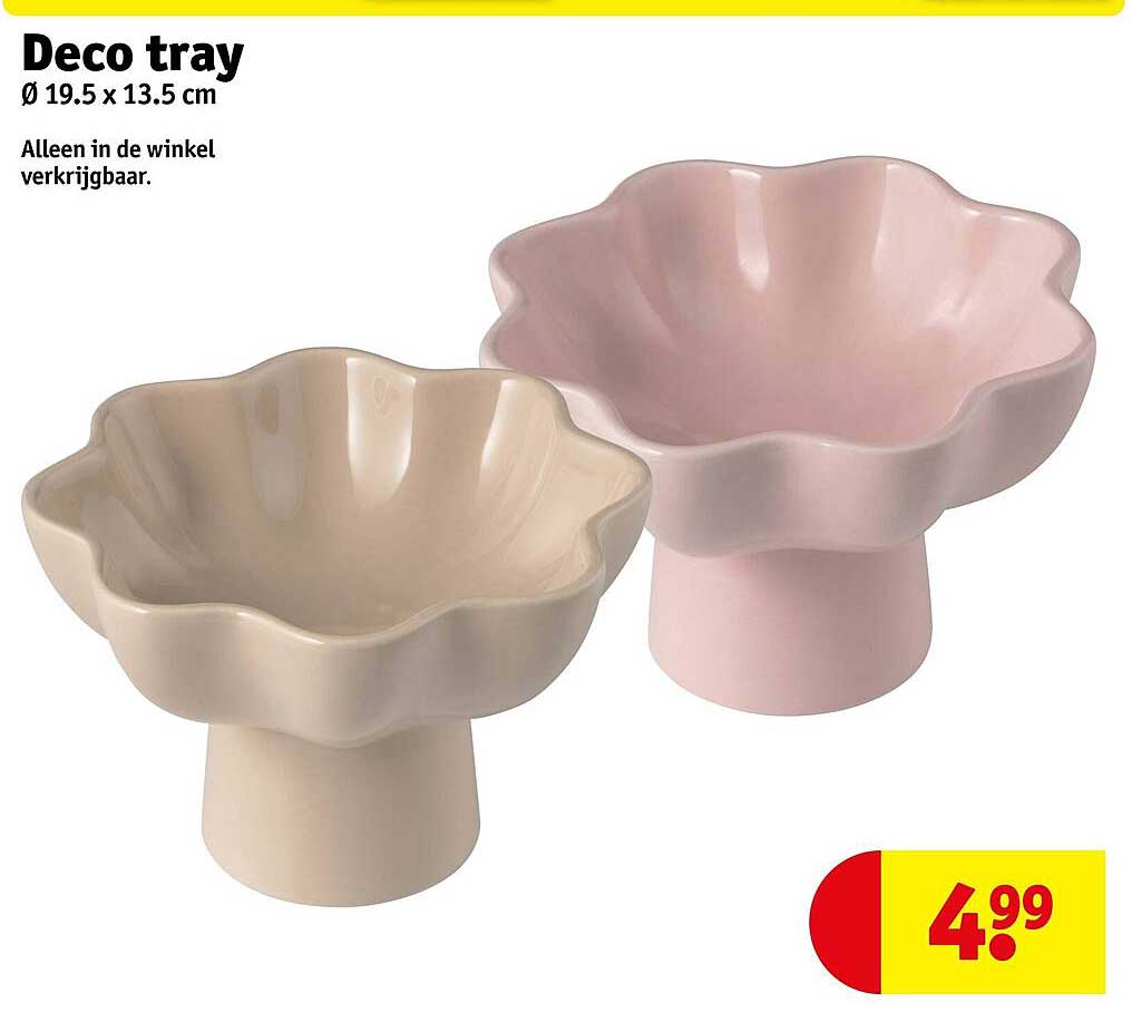 Deco tray Ø 19.5 x 13.5 cm