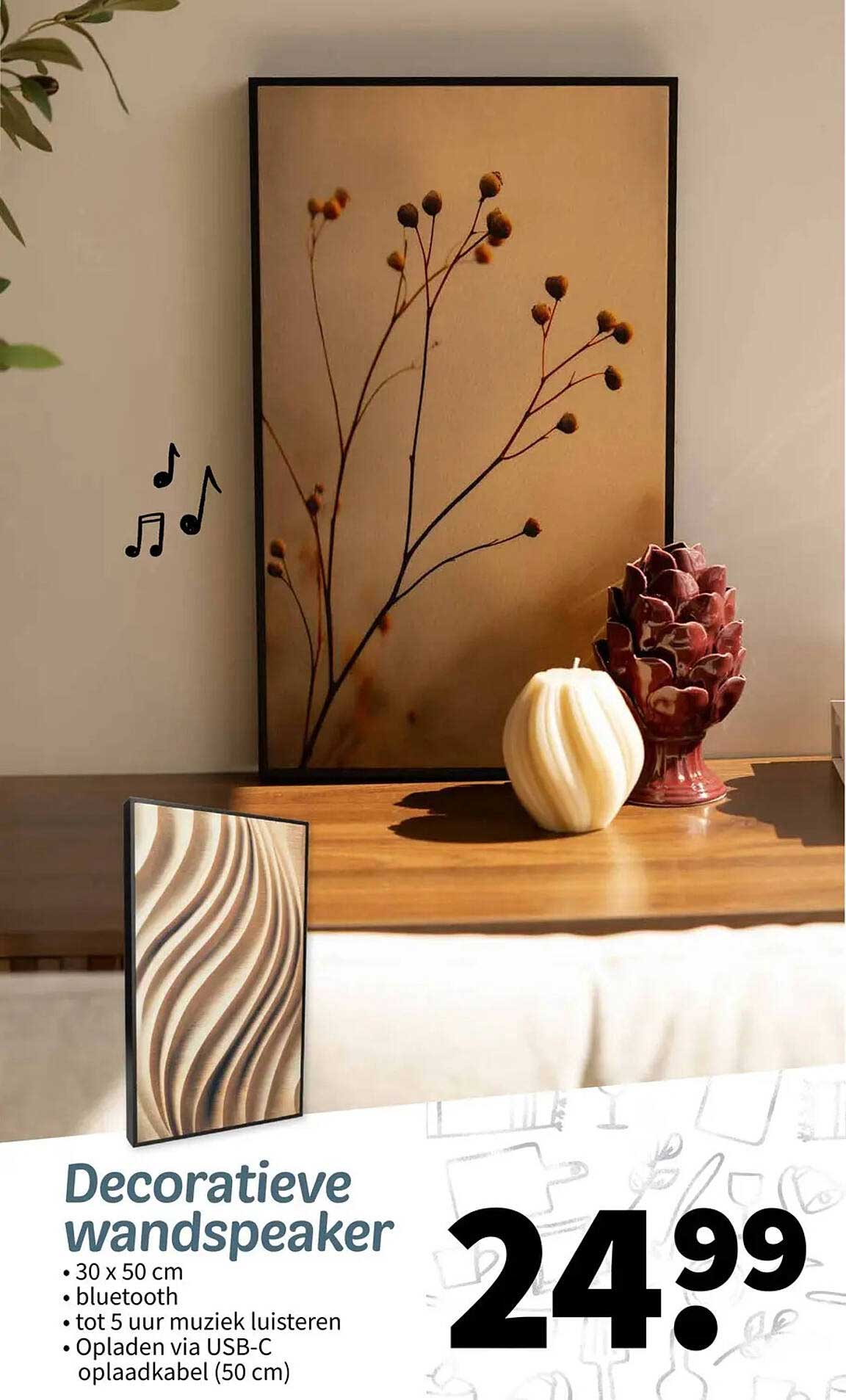 Decoratieve wandspeaker
