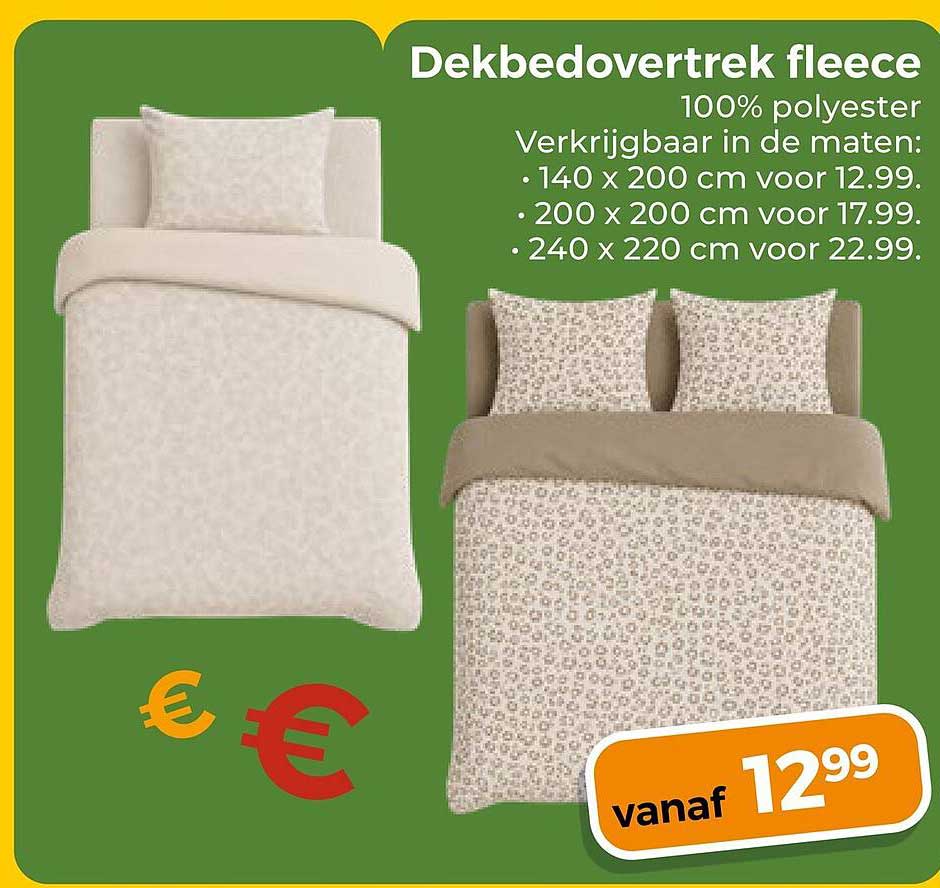 Dekbedovertrek fleece 100% polyester