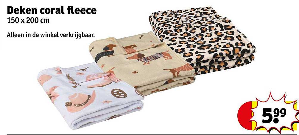 Deken coral fleece 150 x 200 cm