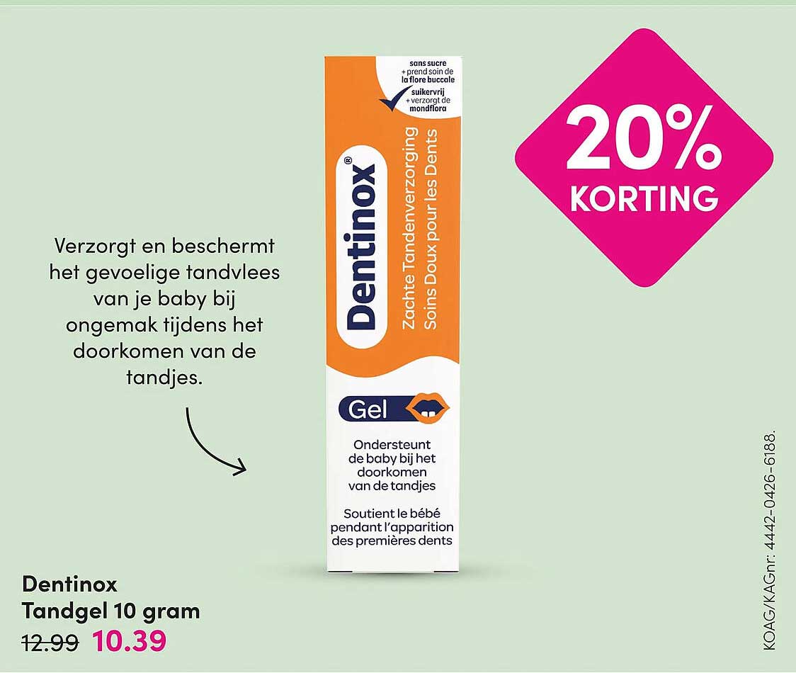 Dentinox Tangel 10 gram 20% KORTING