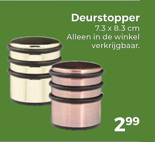Deurstopper 7.3 x 8.3 cm Alleen in de winkel verkrijgbaar.