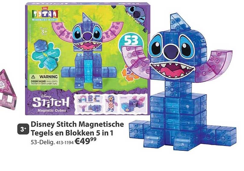 Disney Stitch Magnetische Tegels en Blokken 5 in 1