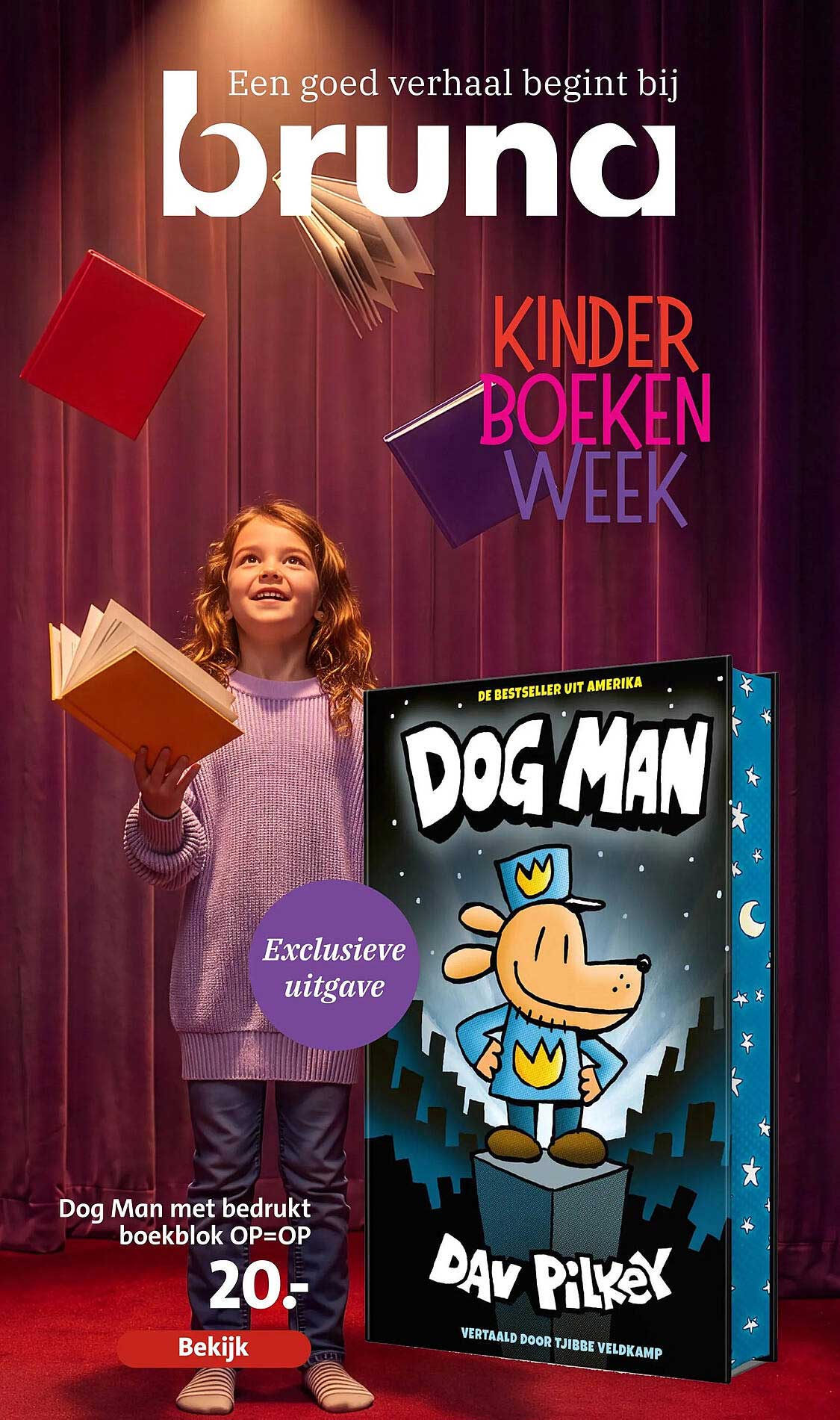 Dog Man met bedrukt boekblok OP=OP