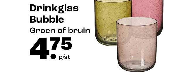 Drinkglas Bubble Groen of bruin