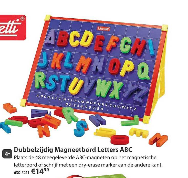 Dubbelzijdig Magneetbord Letters ABC