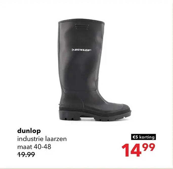 dunlop industrie laarzen maat 40-48 €5 korting