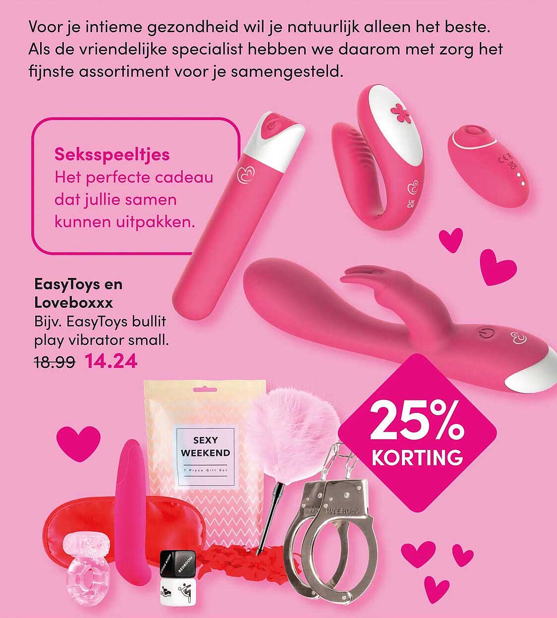 EasyToys en Loveboxxx Bijv. EasyToys bullit play vibrator small. 25% KORTING