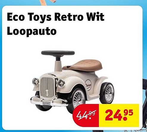 Eco Toys Retro Wit Loopauto